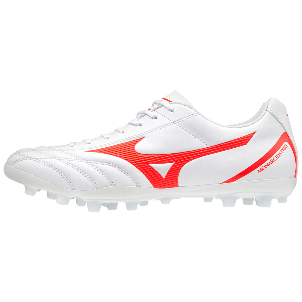 Chuteiras Mizuno Monarcida Neo Select AG - Homem - Branco/Coral - KYLOA7501